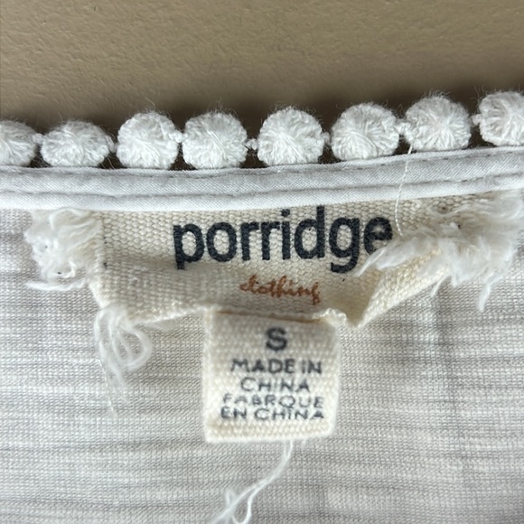 Anthropologie Porridge Short Sleeve Eyelet Slip On Top - Picture 2 of 9